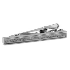 Image 1 Tie Bar Clip, Diamond Dust, Tie Clips, Glass Cover, Trend Style, Tie Bar, Frappe, Gem Stone, Tie Clip