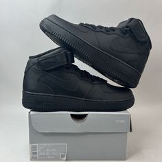 This Pair Is Brand New In Box! They Are A 9 In Men’s! Please Check All Photos Before Purchasing! All Sales Are Final! No Refunds Or Returns! If You Have Any Questions About Sizing Please Feel Free To Send Me A Message! I Am Not Responsible For Factory Flaws On Mass Produced Pairs! All Items Ship The Day After Purchase Priority Mail & Double Boxed Unless The Order Is Placed On A Saturday! If You Purchase On Saturday Your Item Will Ship Out Monday Due To The Post Office Being Closed On Sunday. Also, I Am Not Responsible For Items After They Have Been Shipped! If You Are Located Outside Of The Us Message Me For A Shipping Quote! If You Have Any Questions Feel Free To Ask :) Nike Fade-resistant High-top Sneakers For Streetwear, Black Mid-top Custom Sneakers Fade-resistant, Black Fade-resistant Mid-top Custom Sneakers, Fade-resistant Black Mid-top Skate Shoes, Nike Air Force 1 Fade-resistant For Streetwear, Nike Air Force 1 Black Urban Style, Nike Air Force 1 Streetwear Fade-resistant, Black Nike Air Force 1 For Streetwear, Black Leather Fade-resistant High-top Sneakers