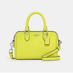 New Coach Crossbody Mini Rowan Bright Yellow New With Tags. Classic Yellow Coach Bag, Coach Legacy, Coach Poppy, Coach Crossbody, City Bag, Crossbody Clutch, Coach Crossbody Bag, Crossbody Messenger Bag, Leather Crossbody Purse