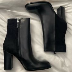 Sam Edelman Reyes Black Leather Boots Size: 9 1/2 Brand New With Box Open To Offers!! Aldo Boots, Leopard Print Heels, Tall Riding Boots, Leather Heeled Boots, Tall Leather Boots, Leather Riding Boots, Boots Knee, Sam Edelman Shoes, Black Leather Boots