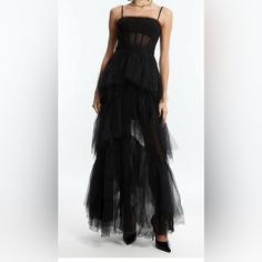 Has A Small Tear From My Heels. Wore Once To A Wedding. Dresses Black, A Wedding, Colorful Dresses, Black Dress, Size 2, Womens Dresses, Heels, Dresses, Women Shopping