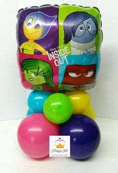 the inside out balloons are stacked on top of each other