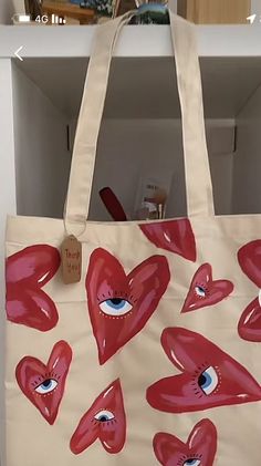 Tot Bag Design Ideas, Toat Bags Design, Tote Bag Inspo Paint, Handpainted Totebag, Ecobag Design Ideas, Totebag Painting Ideas, Tote Bag Painting Ideas, Tod Bag