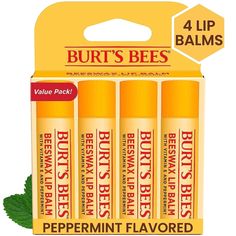 Stock up on your favorite Burt's Bees Lip Balm with this set of 4! 🐝 Keep your lips moisturized and nourished with the original tint-free formula. #Burt'sBees #LipBalm #Moisturizing #Natural #USAmade 🌿💄  #eBayStore #eBaySeller #LipBalm #Beeswax #BurtsBees #Natural Burt's Bees Lip Balm, Beeswax Lip Balm, Peppermint Oil, Moisturizing Lip Balm, Burt's Bees, Burts Bees, Lip Care, Vitamin E, Lip Balm