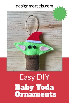 Star Wars Fans Need These Baby Yoda Ornaments Felt Ornaments Diy, Star Wars Crafts, Baby Ornaments, Themed Crafts, Felt Diy, Felt Ornaments, Cozy Christmas, Home Decor Tips, Handmade Baby