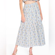 100% Cotton And A-Line Design, Midi Silhouette, Floral Print Blue And White. About 36.75” Long. Nwt, Originally $110. Elastic Waist. Boho, Free People, Anthropologie, Flowy, Surfer, Trendy, Style, We The Free, Intimates, Girlhood, Trending, Quiet Luxury, En Saison, Aritzia, Zara, Floral, Fall 2024 Floral Print Maxi Skirt, Maxi Skirt Style, Beaded Skirt, Cotton Maxi Skirts, Tiered Midi Skirt, Print Maxi Skirt, Floral Print Fabric, Floral Maxi Skirt, Printed Maxi Skirts