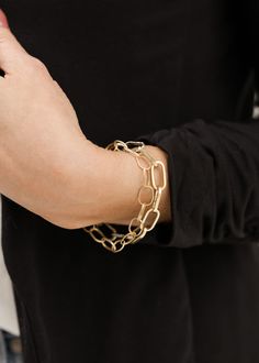 The two of you are linked forever. The Legacy Gold Chain Link bracelet in solid 18ky gold proves it. The bracelet is from our Legacy Collection of bridal jewelry, but let’s be clear: you don’t need to be getting married to wear it (we all know love happens, wedding or no wedding). Indulge yourself or someone you love with links of solid gold. Rest assured, there’s an extra security feature on the handmade clasp. 18ky recycled gold Handmade Modern Gold Diamond Bracelet With Rectangular Links, Modern Gold Cable Chain Bracelet, Modern Gold Cable Chain Bracelets, Gold Cable Chain Link Diamond Bracelet, Gold Diamond Bracelet With Cable Chain, Timeless Gold Diamond Bracelet With Rectangular Links, Modern Gold Plated Bracelet For Weddings, Modern Gold Bracelet For Anniversary, Chain Link Bracelets For Anniversary