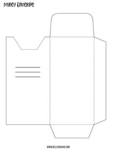 an envelope is cut out to look like it has been folded into the shape of a box