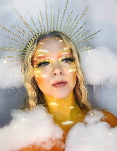 Goddess Of Sun Costume, Sunset Costume, Sungoddess Costume, Moon Goddess Costume Diy, Sun And Rain Costume, Sun Cosplay Outfit, Sun Fancy Dress, Ray Of Sunshine Costume, Sun Costume Makeup