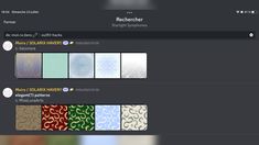 the screenshot shows different patterns and colors for fabric swatches, which can be used to create wallpapers