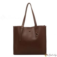 Bird in Bag - Women's bags fashion mother and child bags popular solid color plain handbag female shoulder bag Chic Brown Bag, Brown Solid Color Shoulder Bag For Everyday Use, Brown Solid Color Rectangular Shoulder Bag, Brown Bags For Shopping, Brown Shopping Bags With Solid Color, Brown Satchel Shoulder Bag With Solid Color, Brown Solid Color Satchel Shoulder Bag, Brown Solid Color Tote Bag, Brown Solid Color Shopping Bag