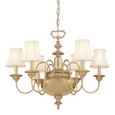 Innovations - 205-AB-G311-LED - LED Bath Vanity - Franklin Restoration - Antique Brass 6 Light Chandelier, Metal Chandelier, Traditional Chandelier, Chandelier Shades, Metal Candle, Hudson Valley Lighting, Brass Chandelier, Chandelier Ceiling Lights, Light Chandelier