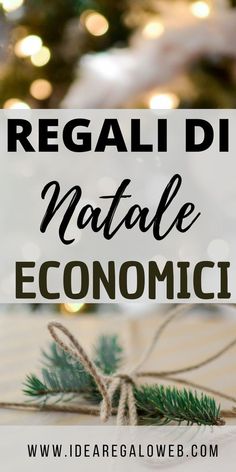 a christmas tree with the words regal di natale economic