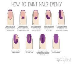 How To Paint Nails, Nail Painting Tips, Pedicure Tips, Paint Nails, Nail Techniques, Gel Nail Tips, Manicure At Home