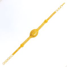 This exquisite 22k gold bracelet, weighing 8.9 grams, features a classic radiant marquise design that exudes timeless elegance. The yellow gold finish enhances its luminous appeal, making it a perfect accessory for any occasion. With a bracelet length of 7.5 inches and adjustable 1.25-inch links for a customizable fit, this bracelet offers both style and practicality. The hook lock ensures security and ease of wear. Ideal for those who appreciate high-quality craftsmanship and enduring beauty, t Classic 22k Gold Bracelet For Formal Occasions, Classic 22k Gold Bracelets For Formal Occasions, Traditional Yellow Gold Chain Bracelet For Formal Events, Traditional Yellow Gold Chain Bracelet For Formal Occasions, Yellow 22k Gold Bracelets For Formal Occasions, Gold Oval Diamond Bracelet For Wedding, Traditional Oval Bracelets For Formal Occasions, Classic 22k Yellow Gold Bracelets, Elegant 22k Gold Chain Bracelet