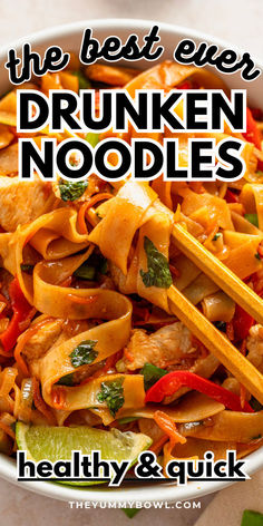 Uncover the delightful flavors of authentic Thai cuisine with this homemade Drunken Noodles (Pad Kee Mao) recipe. Enjoy the deliciousness of this healthier homemade version, which rivals the restaurant dish in taste and quality. Indulge in the savory goodness brought to you by The Yummy Bowl’s recipe. Thai Food Appetizers, Spicy Drunken Noodles, Pad Kee Mao Recipe, Drunken Noodles Recipe, Pad Kee Mao, Thai Recipes Noodles, Noodle Bowls Recipes, Asian Noodle Recipes, Drunken Noodles