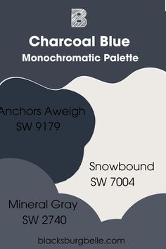 the back side of a business card for charcoal blue monochromatic pallete