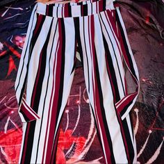 Brand New But Without Tag, Never Worn! Size L But Can Fit A Size M As Well. Trendy Bottoms With Vertical Stripes For Day Out, Trendy Striped Pants For Day Out, Fashion Nova Pants, Pants Color, Red Blue, Fashion Nova, Pant Jumpsuit, Red And Blue, Women's Fashion