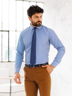 Color: blue striped Spread collar Material: 80% cotton, 20% polyester Fitting: slim-fit Care instructions: dry clean only Dry Clean Only, Collar Shirt, Shirt Sale, Collar Shirts, Colorful Shirts, Care Instructions, Color Blue, Dry Clean, Slim Fit