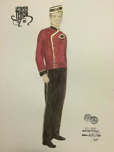 a drawing of a man in uniform