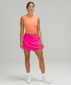 Mid Rise Skirt, Lululemon Tennis Skirt, Pace Rival Skirt, Lululemon Pace Rival, Hot Skirts, Golf Clothes, Reversible Skirt, Running Skirts, Rose Skirt