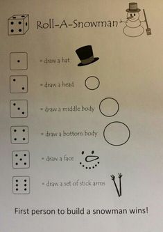 the instructions for how to build a snowman