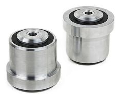 two metal rollers are shown on a white background