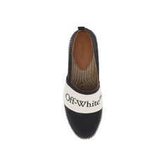 Off-White's espadrilles are made of linen and cotton canvas, adorned with a front band featuring the Bookish logo. The lining is in leather, while the midsole is crafted from jute and the outsole is made of rubber. These stylish shoes combine comfort and sophistication, perfect for any casual or dressy occasion. The iconic Off-White branding adds a touch of luxury to these classic summer shoes. Made with high-quality materials, these espadrilles are both durable White Branding, White Espadrilles, White Brand, Stylish Shoes, Black Canvas, Business Fashion, Lifestyle Brands, Summer Shoes, Luxury Boutique