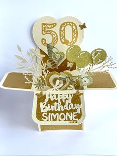 a 50th birthday card with the number 50 on it