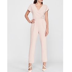 Nwt! Never Worn Reposhing This Item I Purchased From @Cd0867. Loved It, But Ready To Rotate For Something New. Questions? Leave A Comment Below! Elegant Pink Short Sleeve Jumpsuits And Rompers, Elegant Pink Short Sleeve Jumpsuit, Pink Wrap, Pant Jumpsuit, Jumpsuit Romper, Wedding Party, Jumpsuit, Pants For Women, Pants