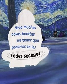 a paper sign that says redes sociales in front of a starry night sky