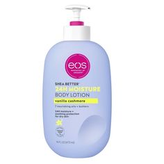 Eos Shea Better Moisture Body Lotion - Vanilla Cashmere - 16 Fl Oz : Target Eos Shea Butter Body Lotion, Eos Body Lotion Vanilla, Eos Cashmere Vanilla, Body Lotion For Sensitive Skin, Eos Vanilla Lotion, Method Body Lotion, Eos Lotion Vanilla, Vanilla Smelling Products, Eos Cashmere