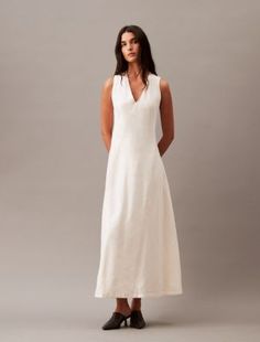 Modern Wardrobe, Sheath Dress, Skirts For Sale, Linen Blend, Wardrobe Staples, Summer Looks, Day Dresses, Calvin Klein, Dress Skirt