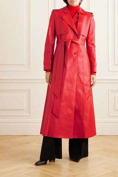 Gabriela Hearst, Leather Trench, Leather Jacket Outfits, Leather Trench Coat, Built In Wardrobe, Business Outfits, Red Fashion, Coats Jackets Women, Net A Porter