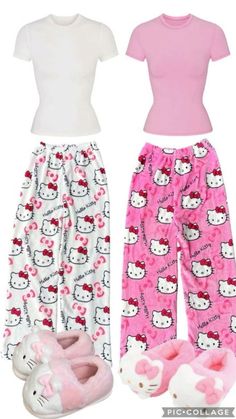 #fashion #instagram #1 #sabaa_fashion Cute Matching Clothes, Y2k Pjs, Y2k Pajamas, Bff Matching Outfits, Matching Fits, Bff Matching, Matching Outfits Best Friend, Kitty Clothes, Hello Kitty Clothes