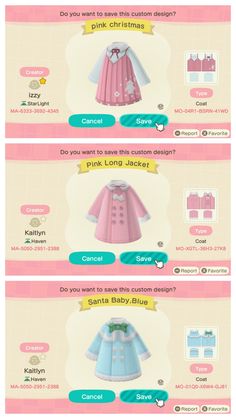 an info sheet showing different types of clothing