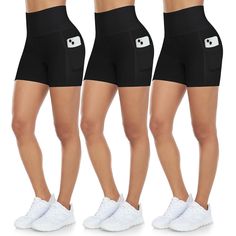 PRICES MAY VARY. ✅【3 PACK PERFECT VALUABLE】 Our affordable women’s shorts has 3 pack, which can meet your different wear needs every day.A variety of colors for your daily matching， women's shorts for women will be the best affordable athletic shorts you’ve ever bought.Better price, Better quality, only for better you. ✅【TWO SIDE OF POCKET】Our women compression biker shorts feature big side pockets, Designed with two pockets to store your phone, wallet, cards, or other daily essentials, Iaoja of Types Of Body Shapes, Black Running Shorts, Workout Yoga, Womens Workout Outfits, Shorts For Women, Clothes Women, Under Dress, Active Shorts, Daily Essentials