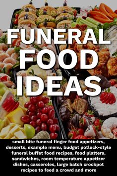 Funeral Food Ideas For a Celebration Of Life Or Memorial Luncheon Celebration Of Life Memorial Food Ideas, Condolence Food Ideas, Memorial Luncheon Ideas, Memorial Food Ideas, Celebration Of Life Food Ideas, Room Temperature Appetizers For A Crowd, Luncheon Food Ideas, Reunion Food Ideas, Sympathy Food