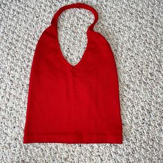 Condition: Excellent, Essentially Brand New (Only Worn Once) Ribbed Material, Very Stretchy Red Ribbed Fitted Crop Top, Red Ribbed Crop Top For Summer, Red V-neck Top From Urban Outfitters, Red Ribbed Sleeveless Crop Top, Red Sleeveless Ribbed Crop Top, Red Ribbed Sleeveless Top, Red Ribbed V-neck Top, Red Sleeveless Ribbed Tops, Red Urban Outfitters Crop Top