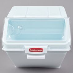 a close up of a cooler on a gray background