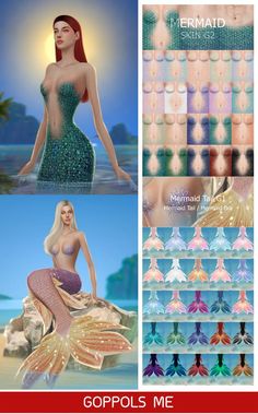 mermaid skin set for g3f and g4f