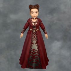 Sims 4 Royal Clothes, Sims Royal, Royalty Clothes, Vampire Dress, Medieval Clothes, Sims 4 Body Mods