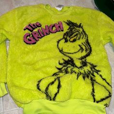 New Without Tags #Q42 Grinch Plush, The Grinch, Grinch, Scoop Neck, Graphic Sweatshirt, Sweaters For Women, Tags, Sweatshirts, Green