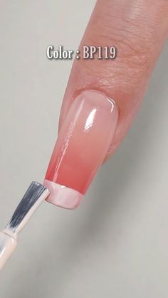 Nail Art Ombre French, How To Do Acrylic Nail Designs Videos, Poly Gel Nails Design Ombre, French Ombre Gel Nails Tutorial, Nail Polygel Design, Nail Art Simple Videos, French Ombre Nails Tutorial, Gradient Gel Nails Tutorial, French Ombre Nail Art Designs