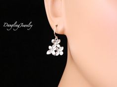 Cherry Blossom Earrings, Flower Earrings, Dangle Earrings, Bridesmaid Jewelry, Bridesmaid Earrings, Drop Earrings, Everyday Jewelry Descriptions: - Sterling silver ear wires - Rhodium Plated cherry blossom Flower measured 17x15mm **Please contact me for ALL CUSTOM JEWELRY and Great DISCOUNT for multiple items Contact Link --> http://www.etsy.com/convo_new.php?to_username=danglingjewelry For more Beautiful and Unique Jewelry **To Enter My Shop --> http://www.etsy.com/shop/danglingjewelry Th Flower Earrings Dangle, Cherry Blossom Earrings, Cherry Blossom Flower, Earrings Everyday, Cherry Blossom Flowers, Jewelry Bridesmaid, Earrings Bridesmaid, Earrings Flower, Earrings Drop