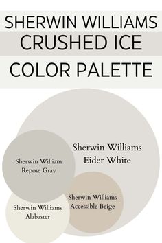 the cover of shewin williams's crushed ice color palette, with three circles