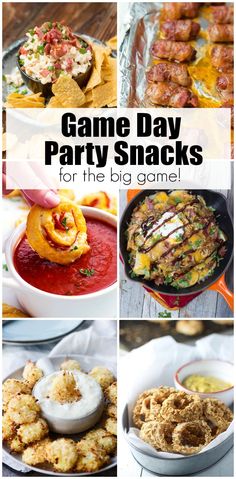 game day party snacks for the big game