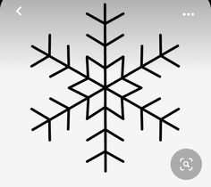 a snowflake is shown in black and white