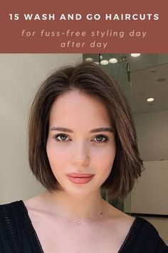 Best Low Maintenance Haircut, Low Maintenance Bob Fine Hair, Easy Style Haircut, Easy To Care For Haircut, Easy To Take Care Of Haircuts, Haircut For Short Length Hair, Easiest Haircut To Style, Short Low Maintenance Haircuts For Women, No Style Haircut Short