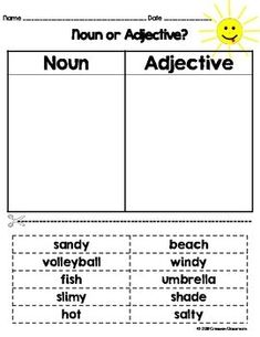 an activity sheet with words and pictures to help students learn how to write the word